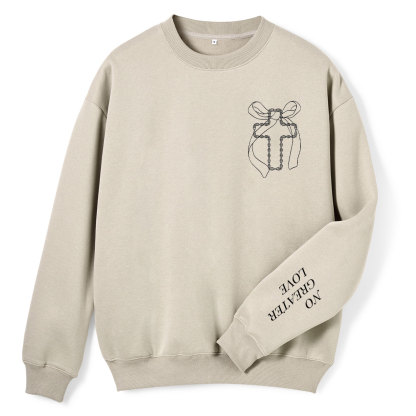 No Greater Love Christian Fleece Sweatshirt