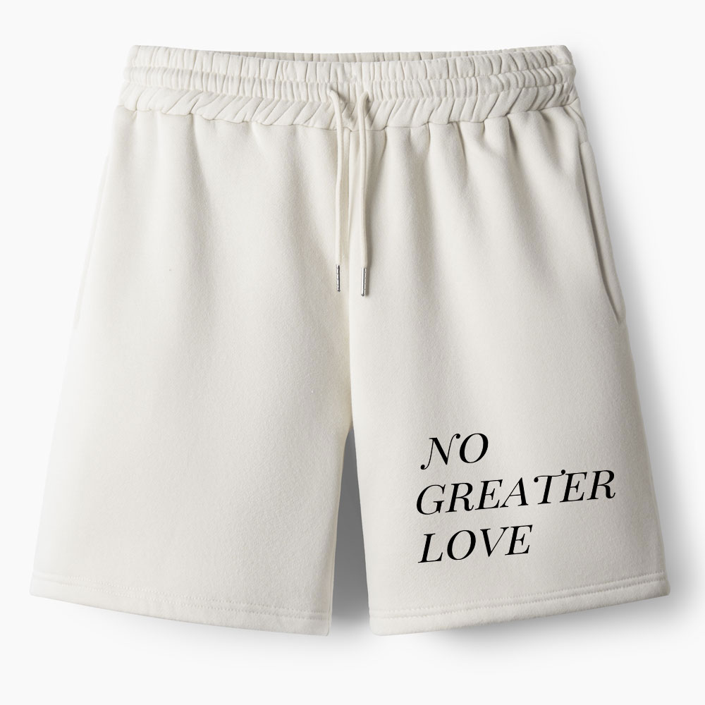 No Greater Love Christian Premium Fleece Shorts