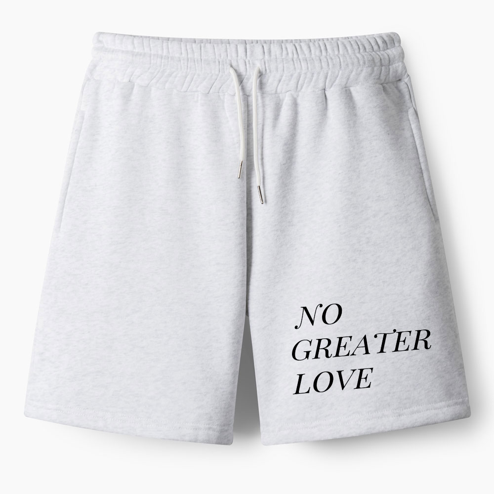No Greater Love Christian Premium Fleece Shorts