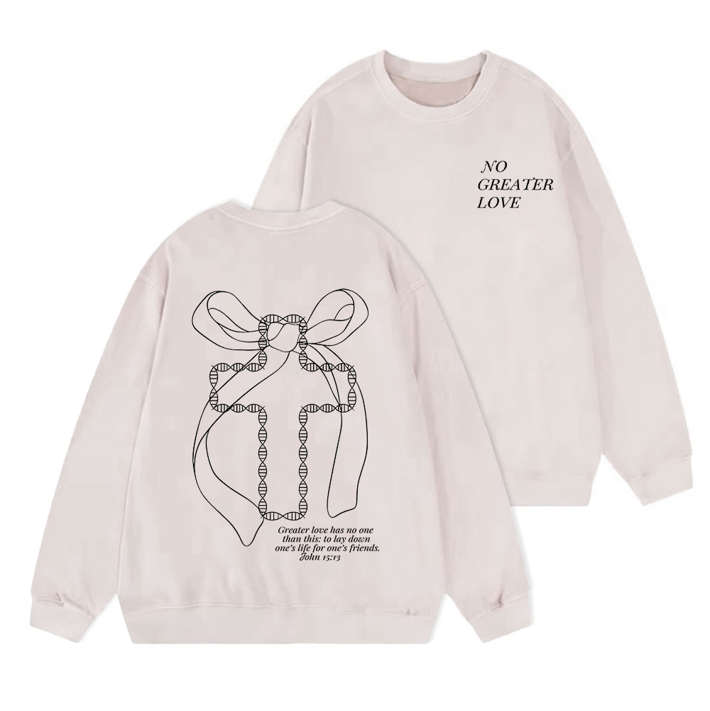 No Greater Love Christian Washed Sweatshirt