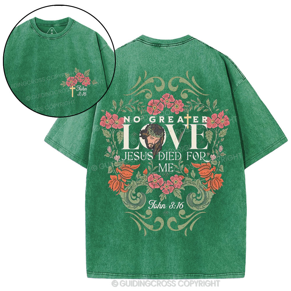 No Greater Love Christian Washed T-Shirt