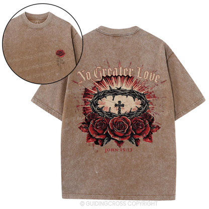 No Greater Love Christian Washed T-Shirt