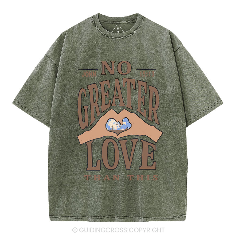 No Greater Love Than This Christian Washed T-Shirt
