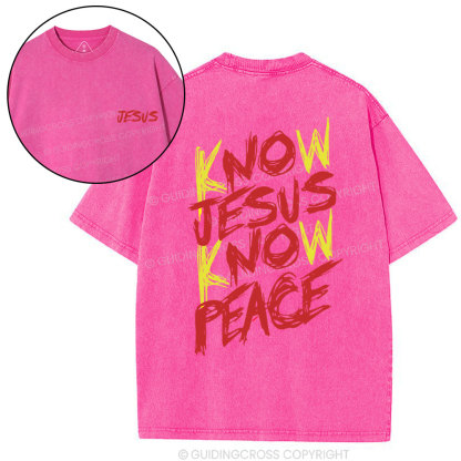 No Jesus No Peace Christian Washed T-Shirt