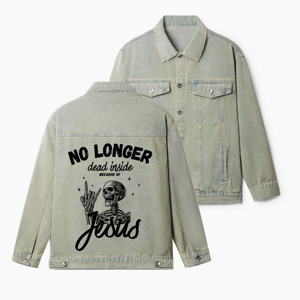 No Longer Dead Inside Christian Denim Jacket