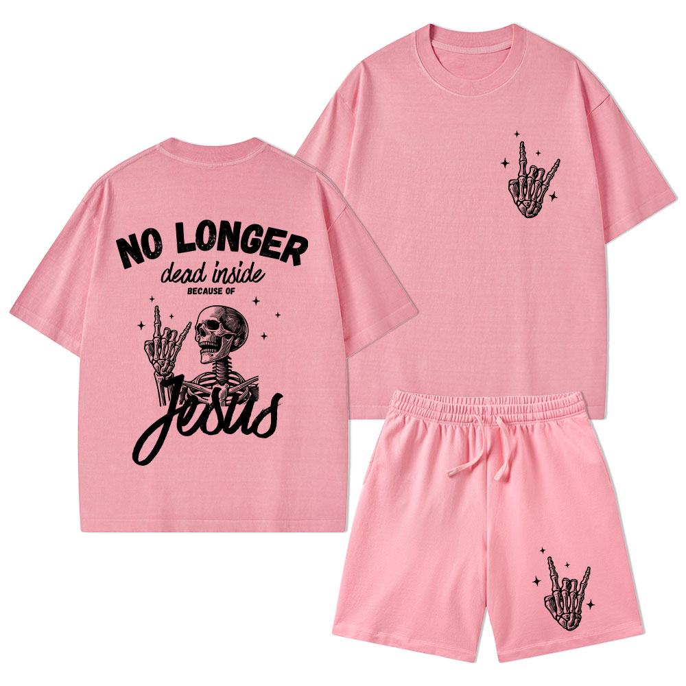 No Longer Dead Inside Christian Washed T-Shirt & Shorts