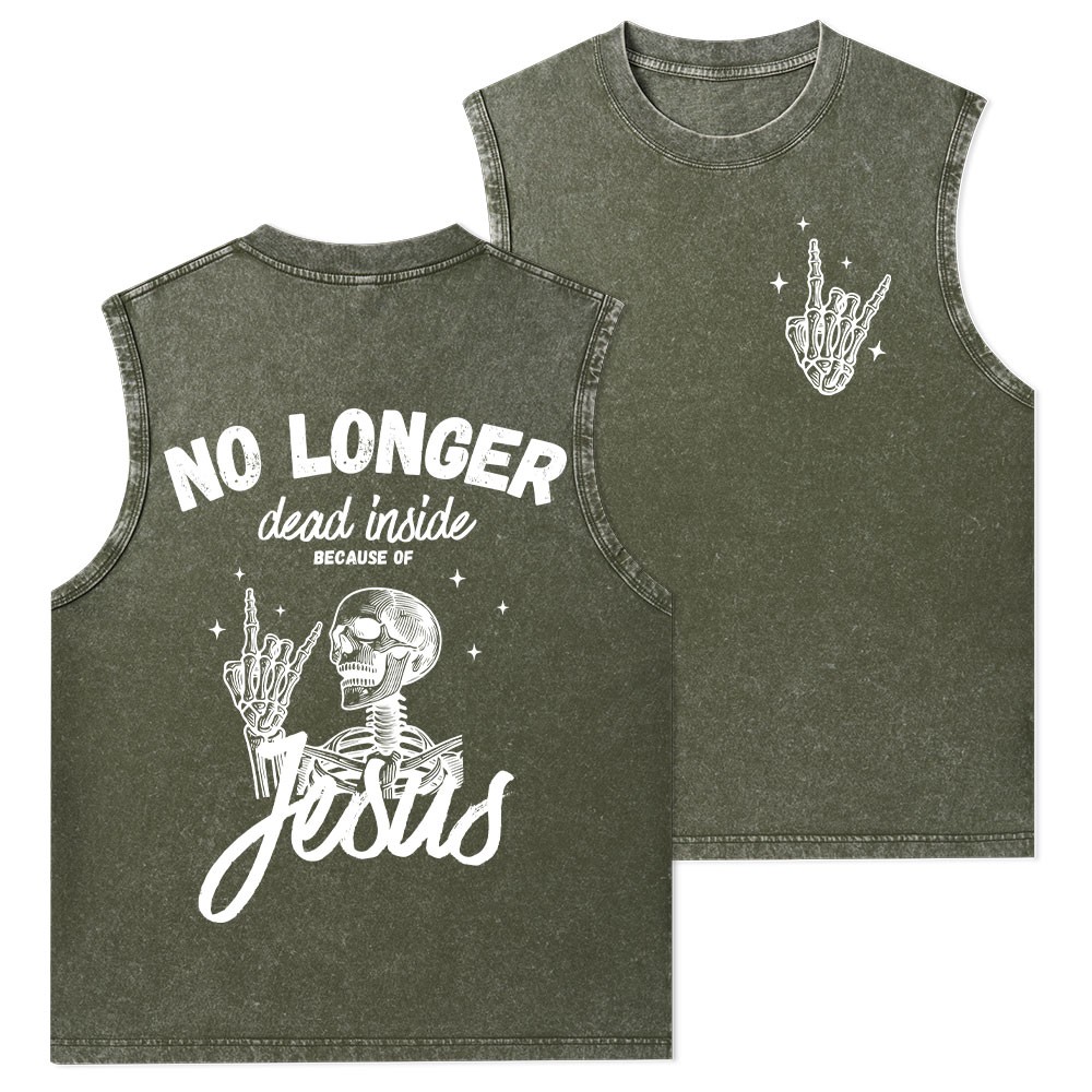 No Longer Dead Inside Christian Washed Tank Top