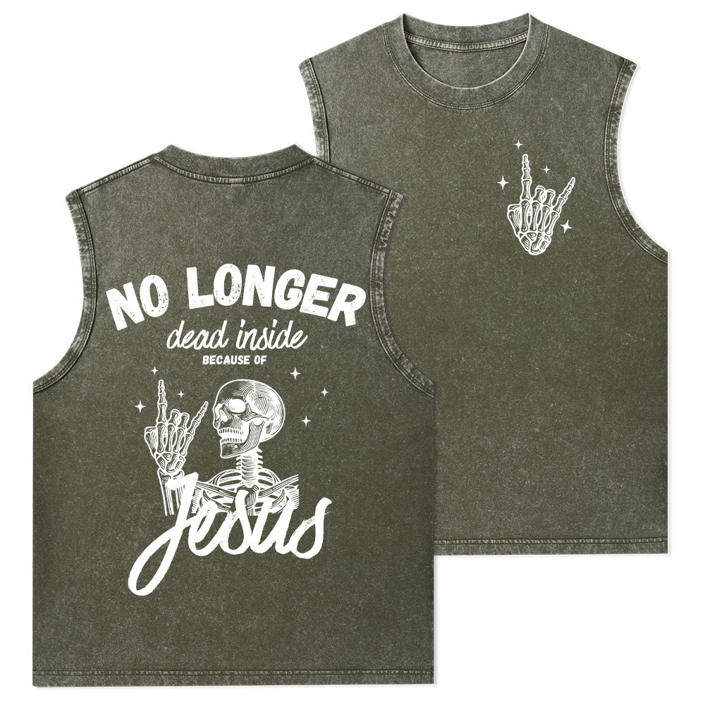 No Longer Dead Inside Christian Washed Tank Top