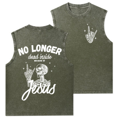No Longer Dead Inside Christian Washed Tank Top