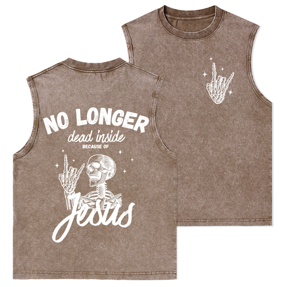 No Longer Dead Inside Christian Washed Tank Top