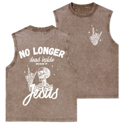 No Longer Dead Inside Christian Washed Tank Top