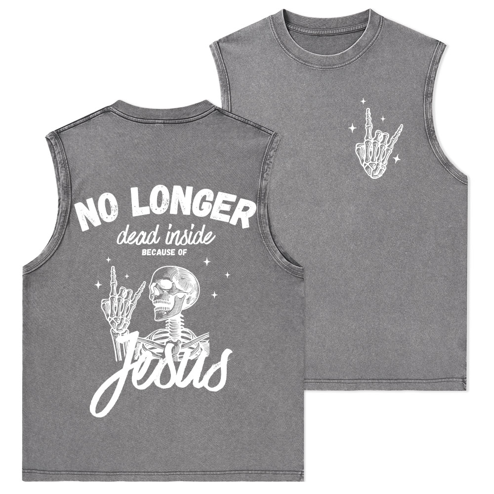 No Longer Dead Inside Christian Washed Tank Top
