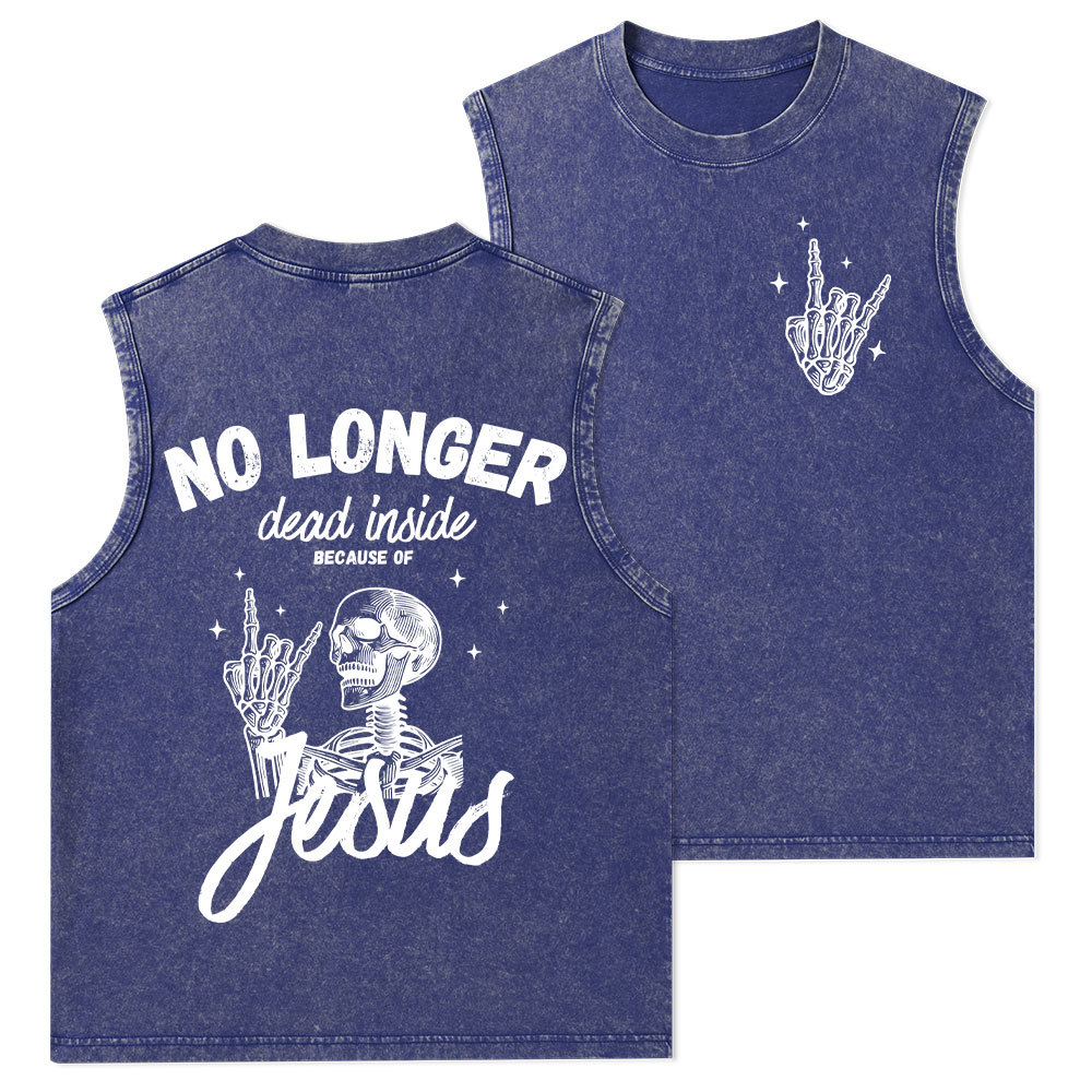 No Longer Dead Inside Christian Washed Tank Top
