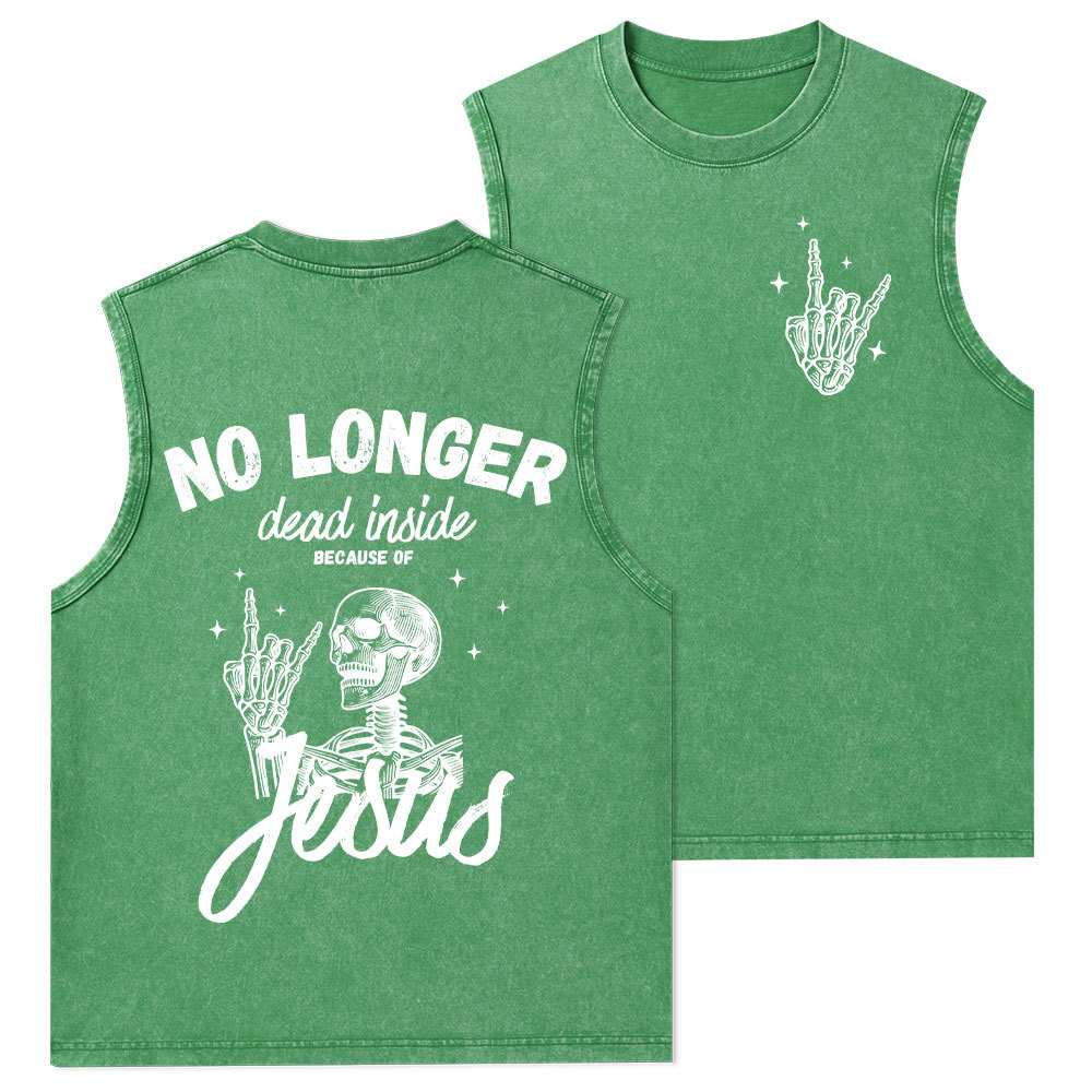 No Longer Dead Inside Christian Washed Tank Top