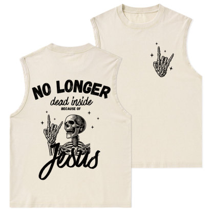 No Longer Dead Inside Christian Washed Tank Top