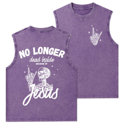 No Longer Dead Inside Christian Washed Tank Top