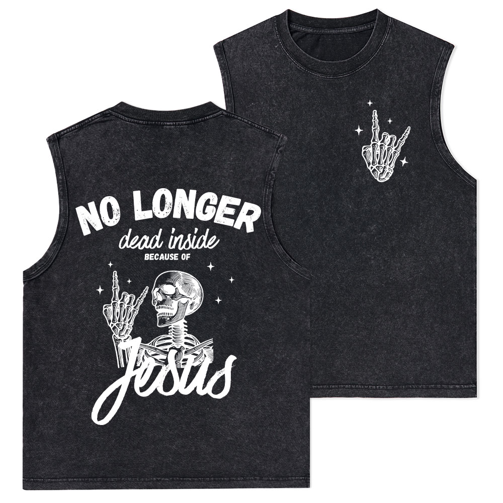 No Longer Dead Inside Christian Washed Tank Top