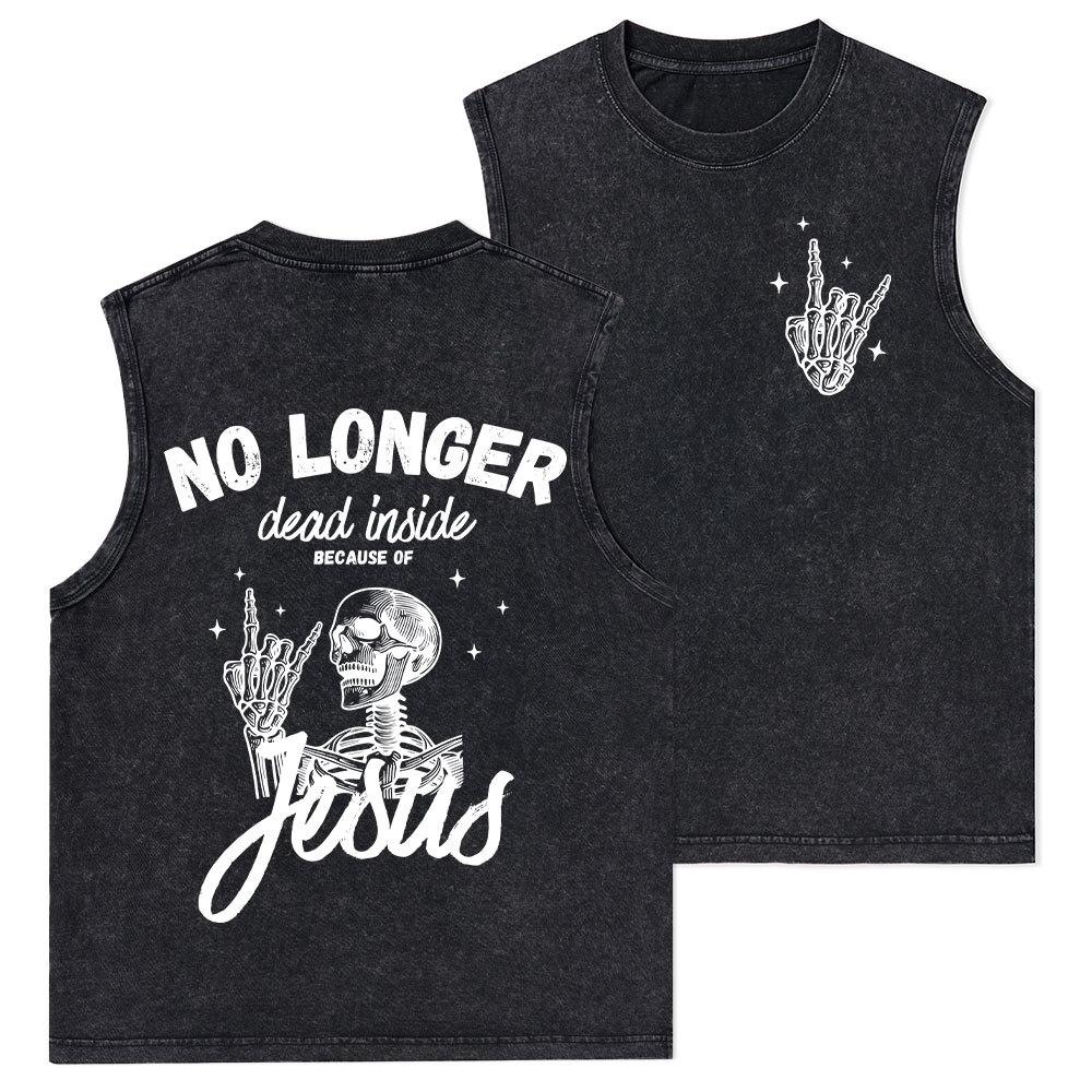 No Longer Dead Inside Christian Washed Tank Top