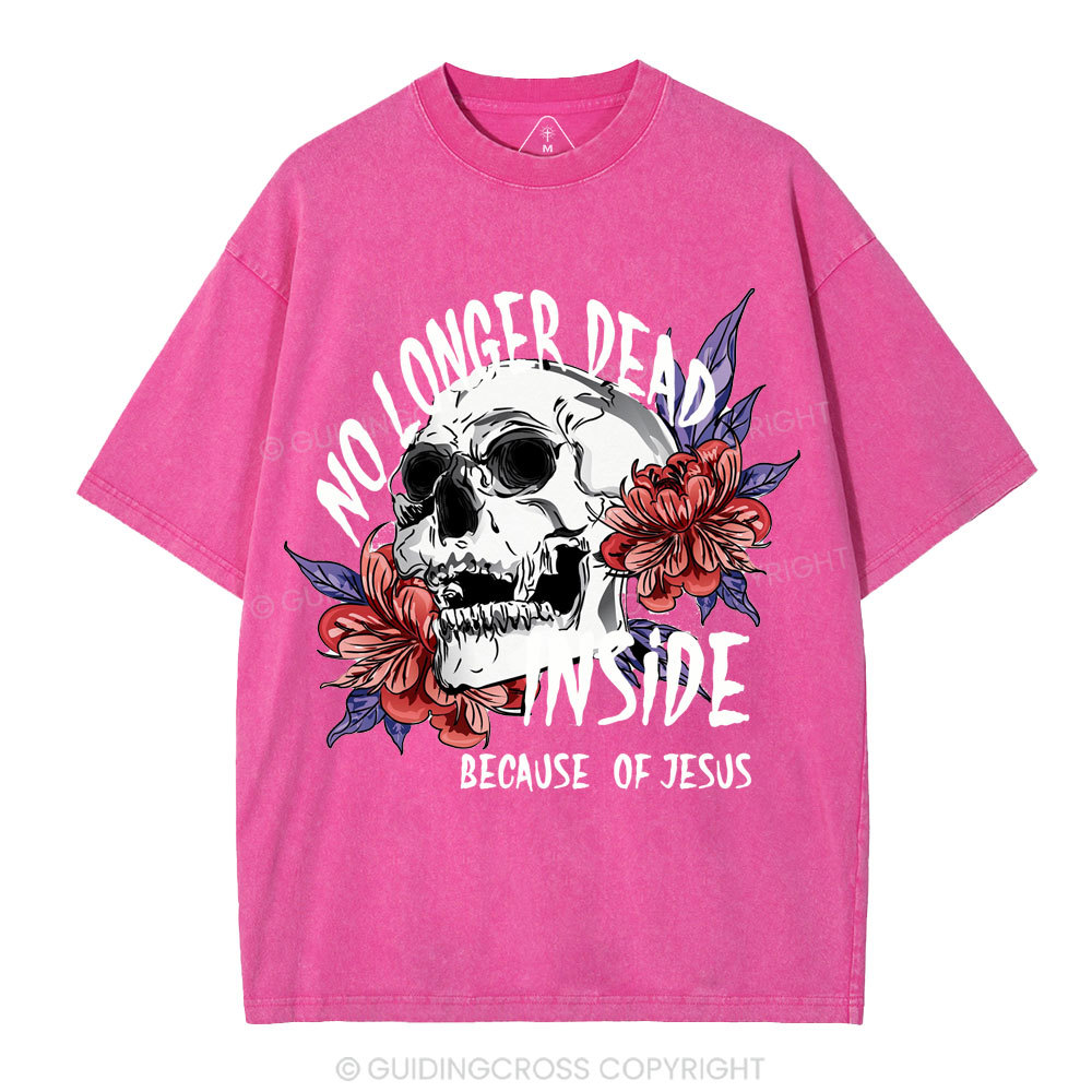 No Longer Dead Inside because of Jesus Christian Washed T-Shirt