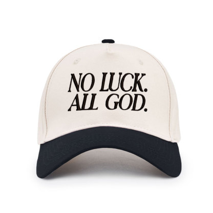 No Luck All God Christian Trucker Hat