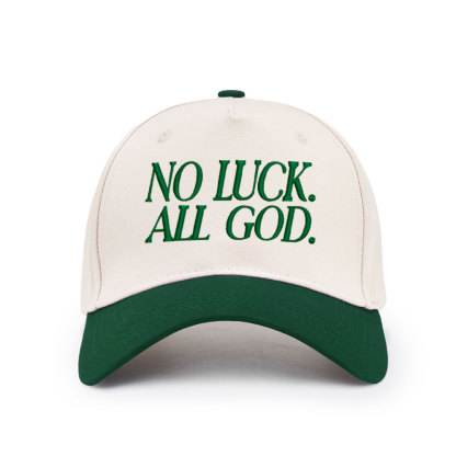 No Luck All God Christian Trucker Hat