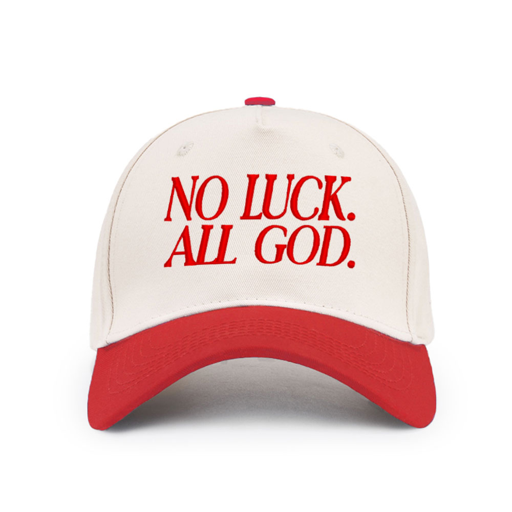 No Luck All God Christian Trucker Hat