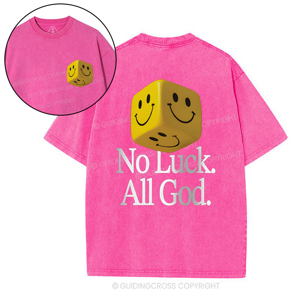 No Luck All God Christian Washed T-Shirt