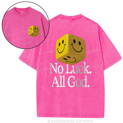 No Luck All God Christian Washed T-Shirt
