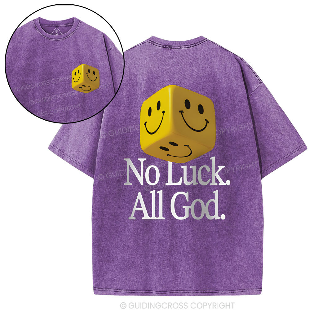 No Luck All God Christian Washed T-Shirt