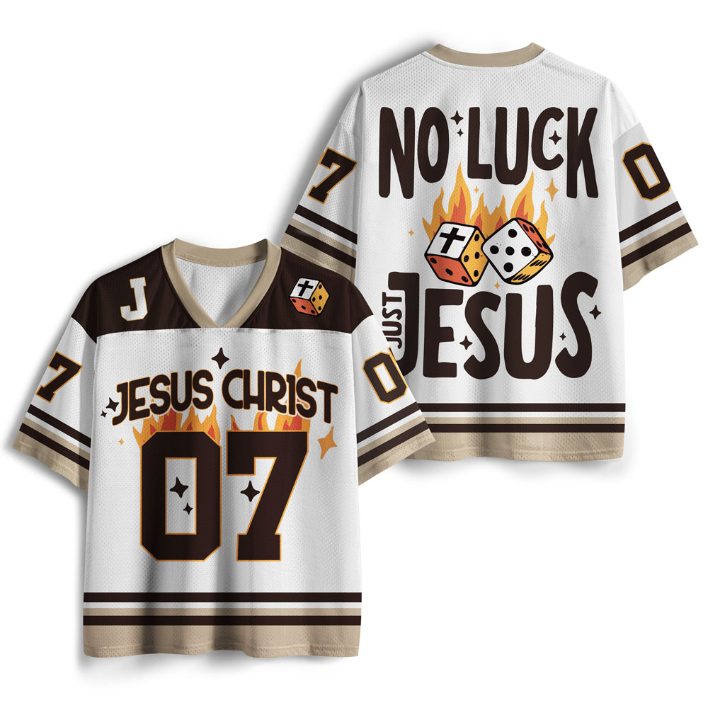 No Luck Just God Christian Mesh Jersey