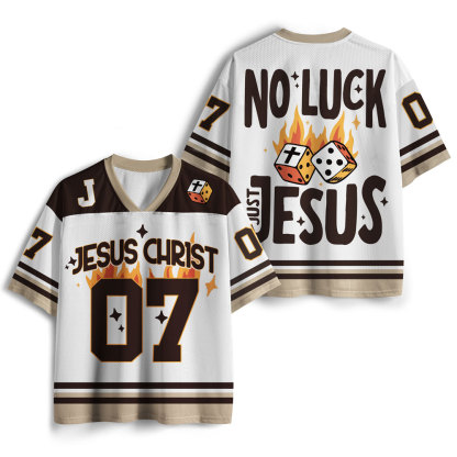 No Luck Just God Christian Mesh Jersey