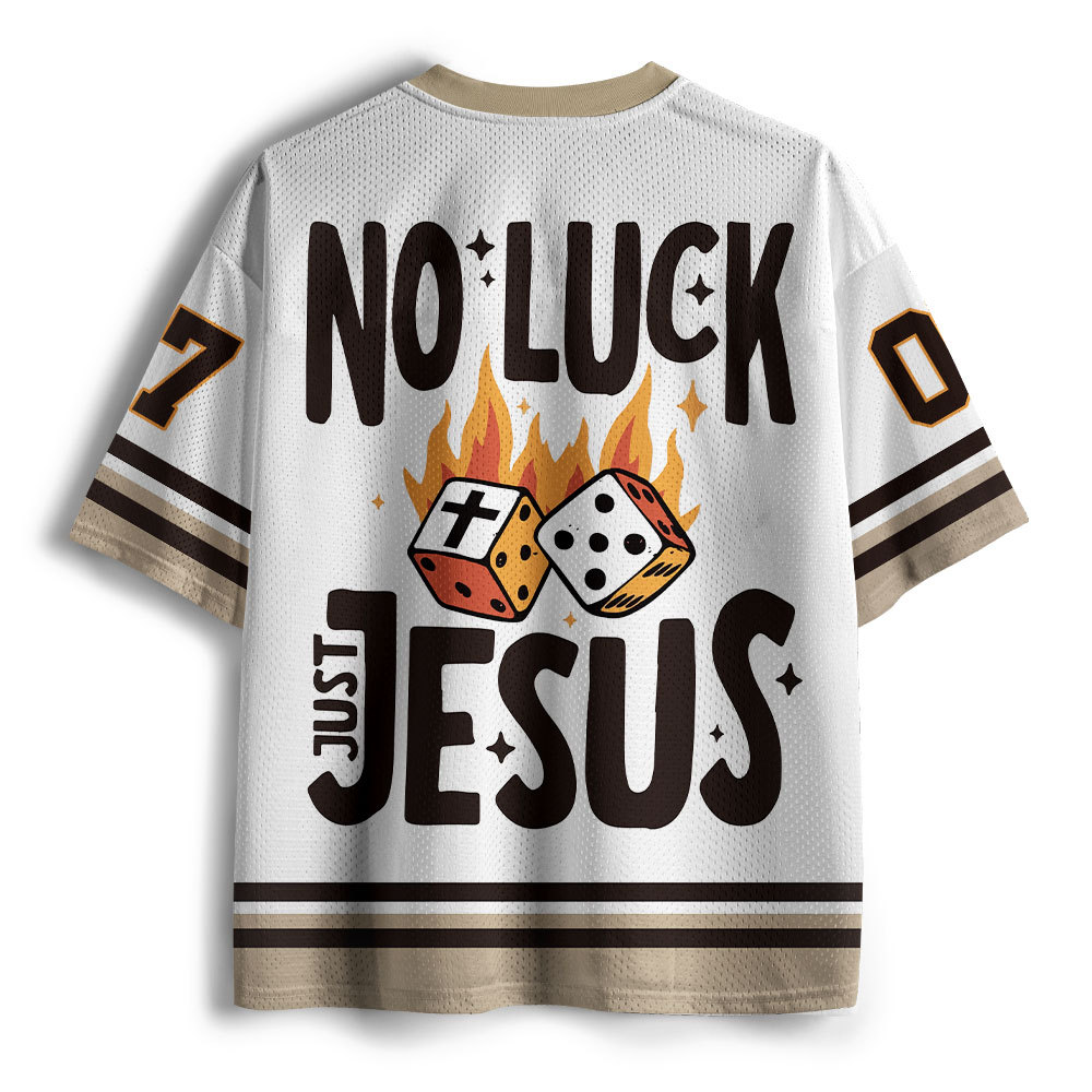 No Luck Just God Christian Mesh Jersey