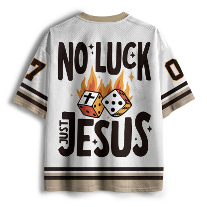 No Luck Just God Christian Mesh Jersey