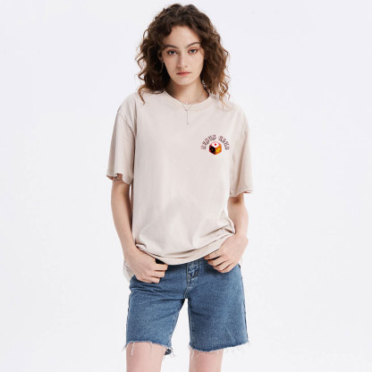 No Luck Just God Christian Washed T-Shirt