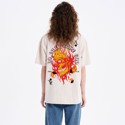 No Luck Just God Christian Washed T-Shirt