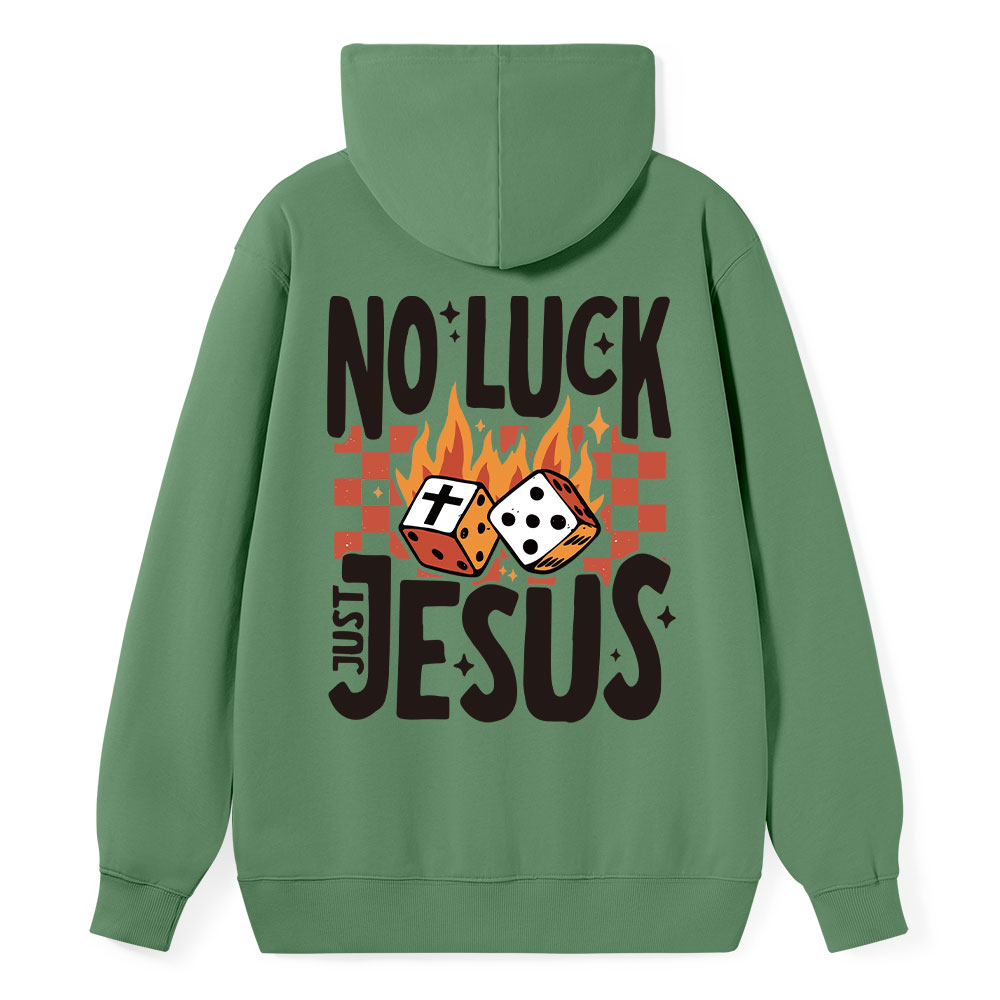 No Luck Just Jesus Classic Christian Hoodie