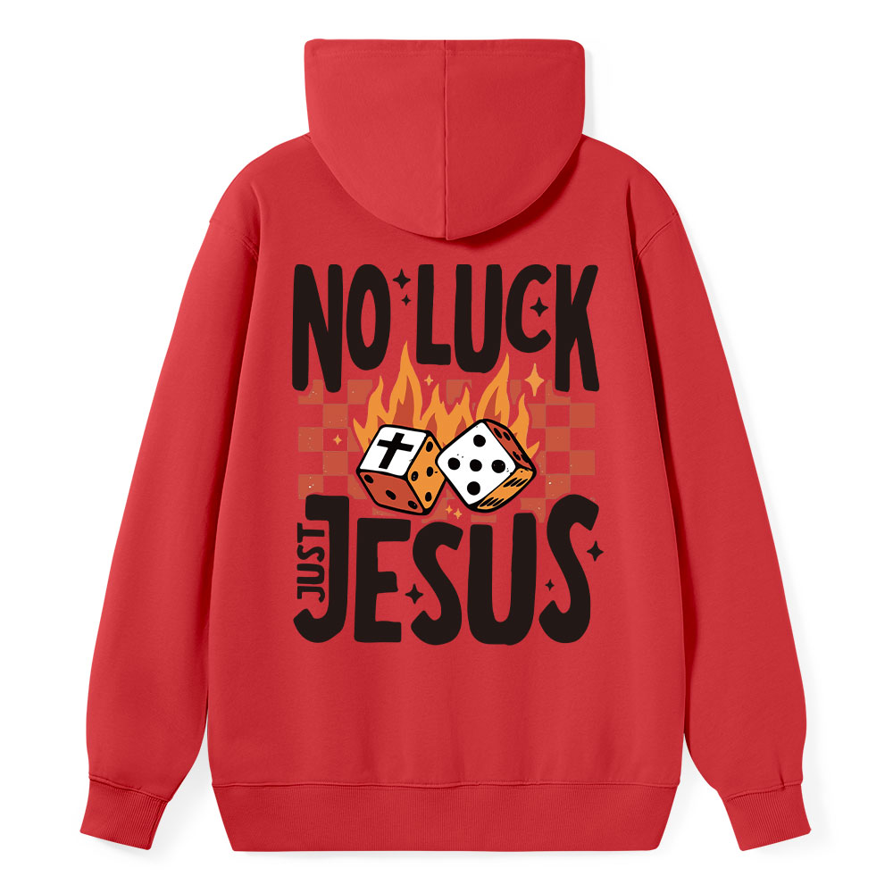 No Luck Just Jesus Classic Christian Hoodie