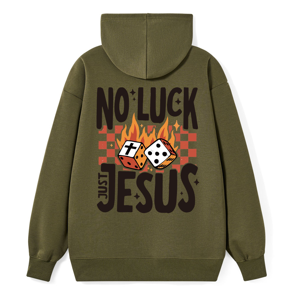 No Luck Just Jesus Classic Christian Hoodie