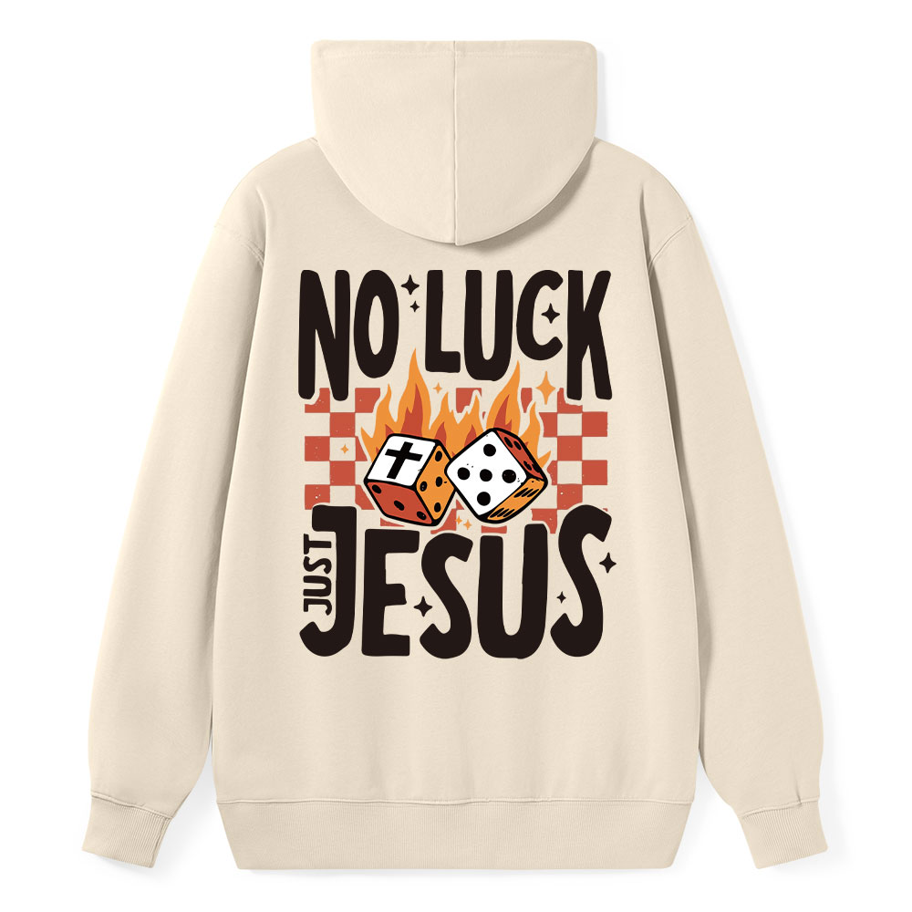 No Luck Just Jesus Classic Christian Hoodie