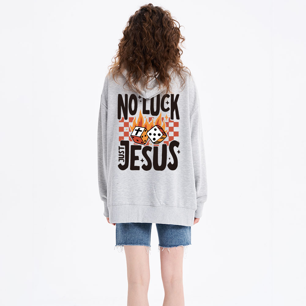 No Luck Just Jesus Classic Christian Hoodie