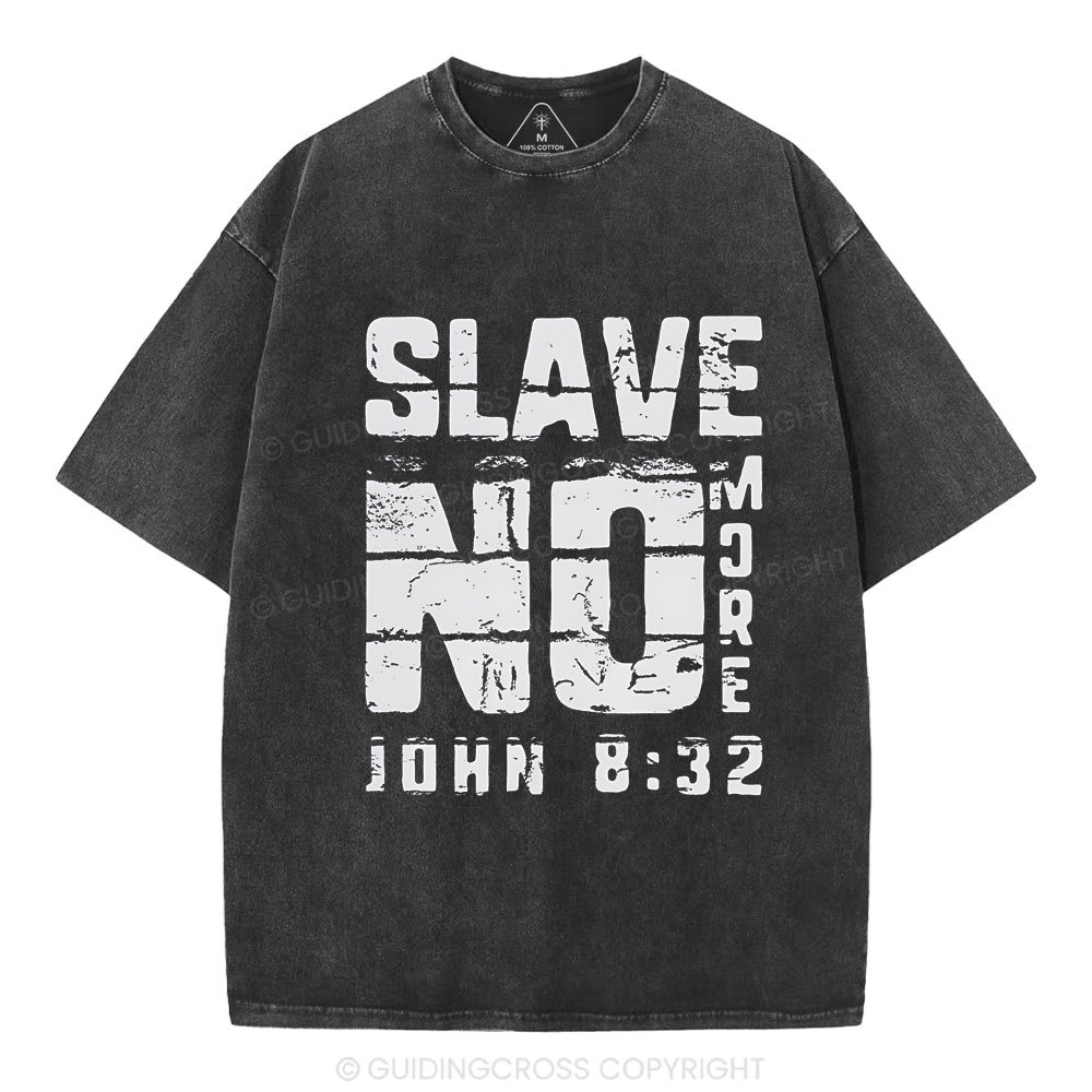 No More Slave Christian Washed T-Shirt