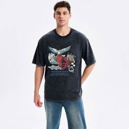 No One Can Serve Two Masters Either You Christian Washed T-Shirt