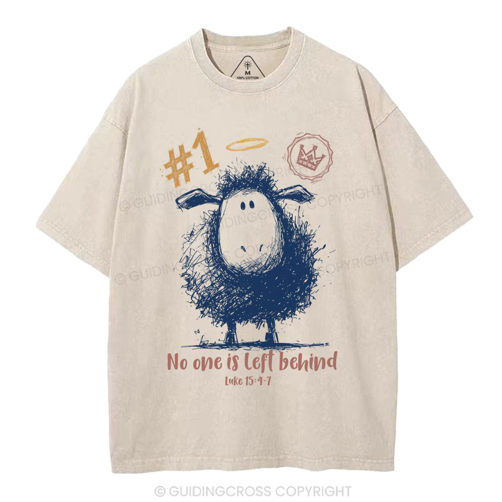 No One Is Left Behind Christian Washed T-Shirt