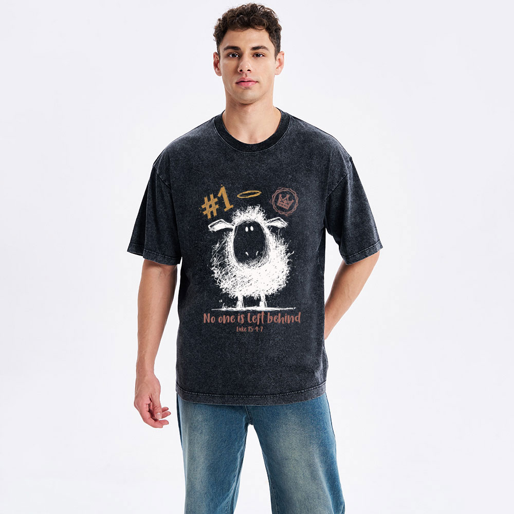 No One Is Left Behind Christian Washed T-Shirt