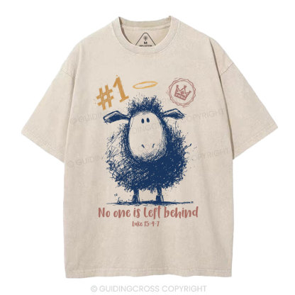 No One Is Left Behind Christian Washed T-Shirt