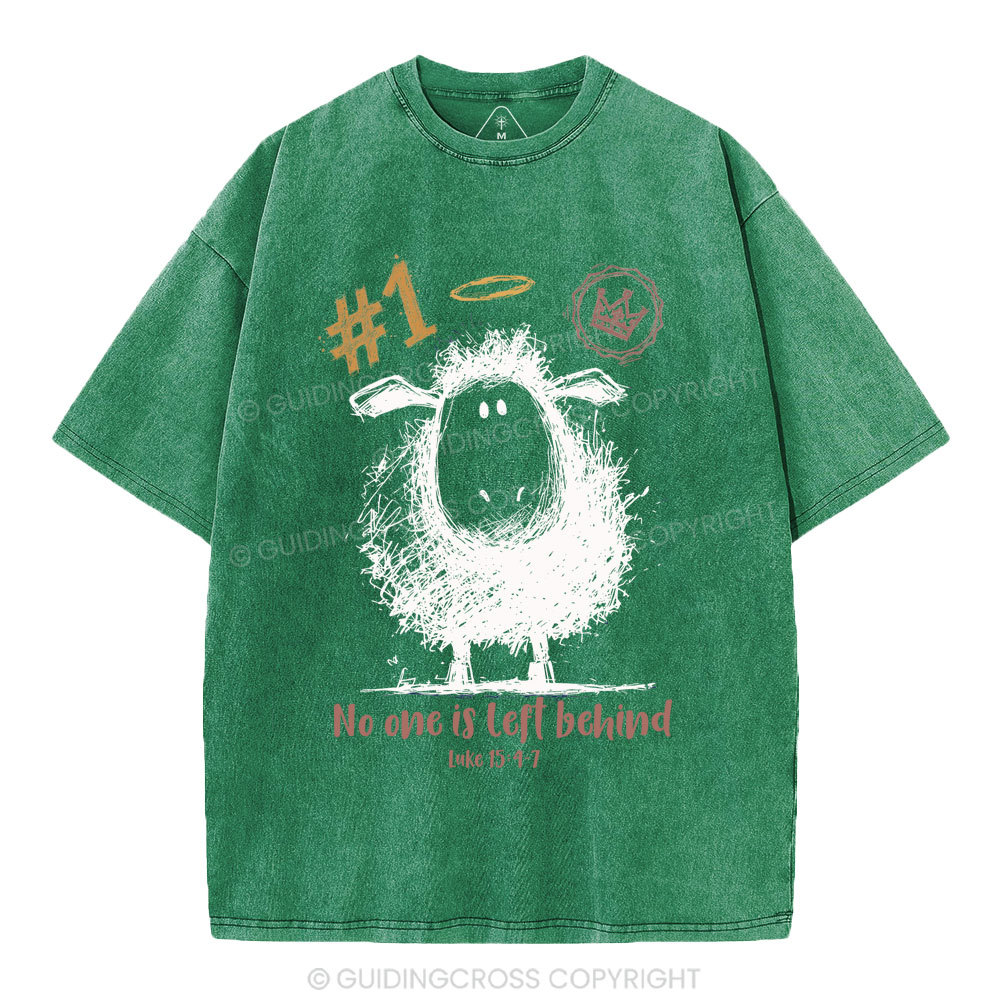 No One Is Left Behind Christian Washed T-Shirt