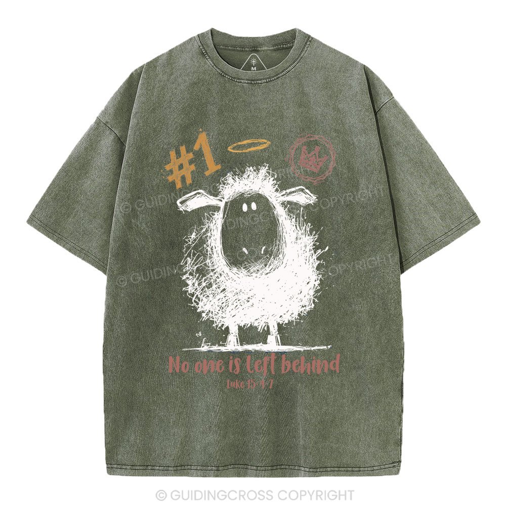 No One Is Left Behind Christian Washed T-Shirt