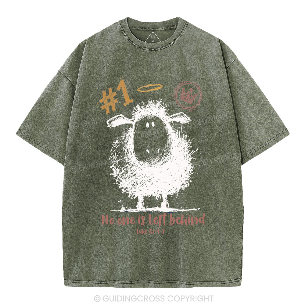 No One Is Left Behind Christian Washed T-Shirt