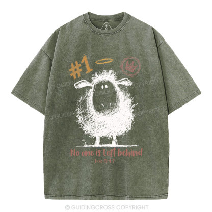 No One Is Left Behind Christian Washed T-Shirt