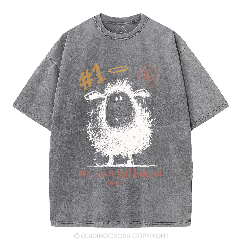 No One Is Left Behind Christian Washed T-Shirt